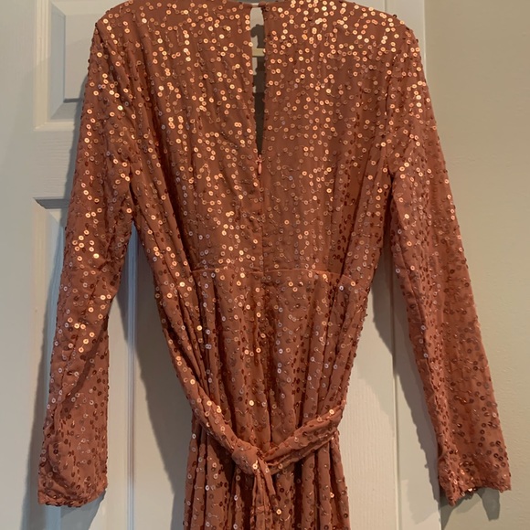 Long Sequins gown! Mauve/dark pink size XL - Picture 4 of 6